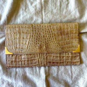 Vintage Croc Leather Clutch